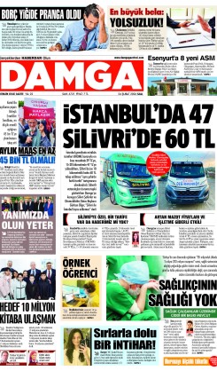 DAMGA 24 Şubat Salı Sayfaları