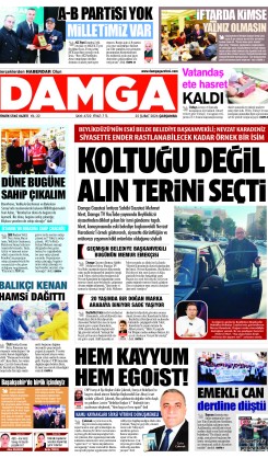 DAMGA 25 Şubat Çarşamba Sayfaları