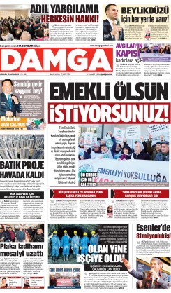 DAMGA 11 Mart Çarşamba Sayfaları