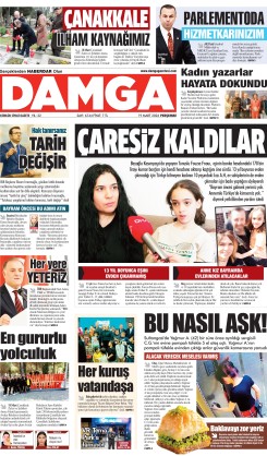 DAMGA 19 Mart Perşembe Sayfaları