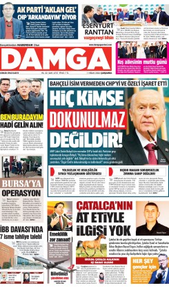 DAMGA 1 Nisan Çarşamba Sayfaları