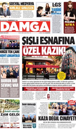 DAMGA 4 Nisan Cumartesi Sayfaları