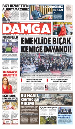 DAMGA 13 Nisan Pazartesi Sayfaları