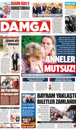 DAMGA 10 Mayıs Pazar Sayfaları