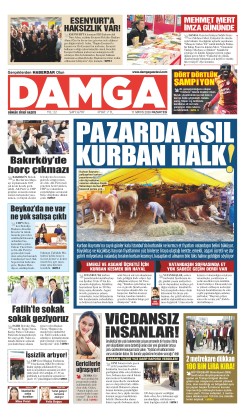 DAMGA 11 Mayıs Pazartesi Sayfaları