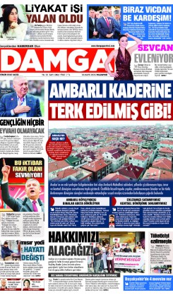 DAMGA 18 Mayıs Pazartesi Sayfaları