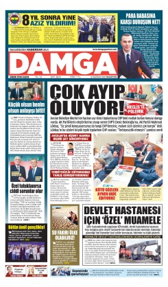 DAMGA 8 Haziran Pazartesi Sayfaları