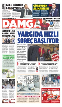 DAMGA 15 Haziran Pazartesi Sayfaları
