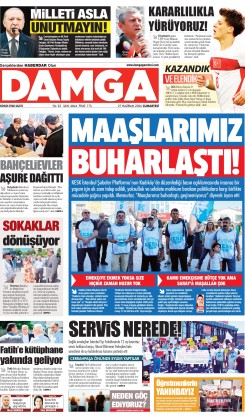 DAMGA 27 Haziran Cumartesi Sayfaları