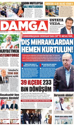 DAMGA 28 Haziran Pazar Sayfaları