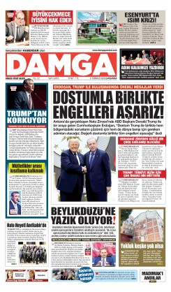 DAMGA 8 Temmuz Çarşamba Sayfaları