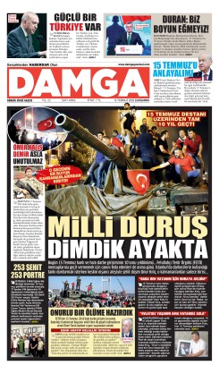 DAMGA 15 Temmuz Çarşamba Sayfaları