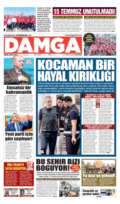 DAMGA 16 Temmuz Perşembe Sayfaları