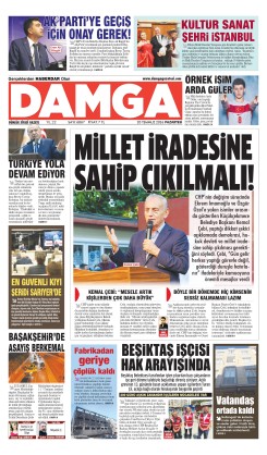 DAMGA 20 Temmuz Pazartesi Sayfaları