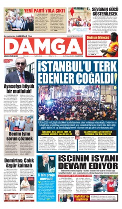 DAMGA 25 Temmuz Cumartesi Sayfaları