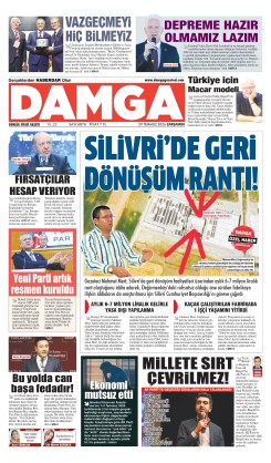 DAMGA 29 Temmuz Çarşamba Sayfaları