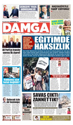 DAMGA 7 Ağustos Cuma  Sayfaları