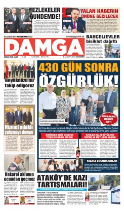 DAMGA 8 Ağustos Cumartesi Sayfaları