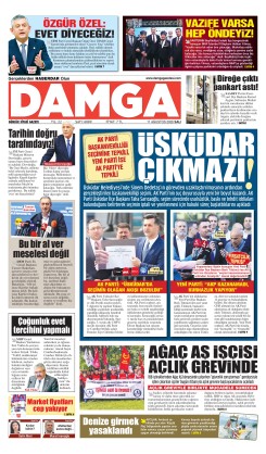 DAMGA 11 Ağustos Salı Sayfaları