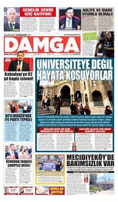 DAMGA 12 Ağustos Çarşamba Sayfaları