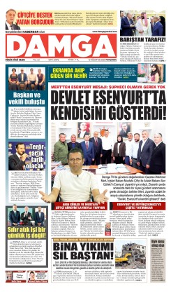 DAMGA 13 Ağustos Perşembe Sayfaları