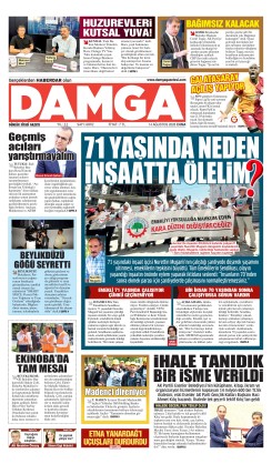 DAMGA 14 Ağustos Cuma Sayfaları