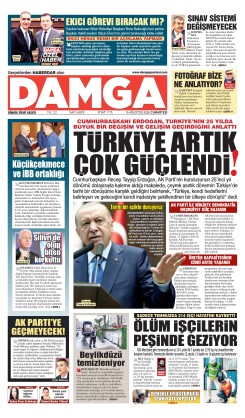 DAMGA 15 Ağustos Cumartesi Sayfaları