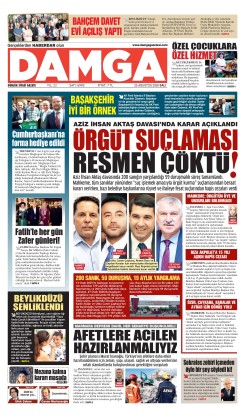 DAMGA 25 Ağustos Salı Sayfaları