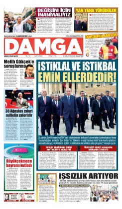 DAMGA 31 Ağustos Pazartesi Sayfaları