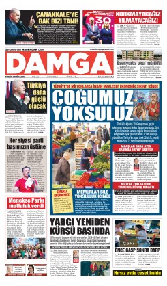 DAMGA 1 Eylül Salı Sayfaları