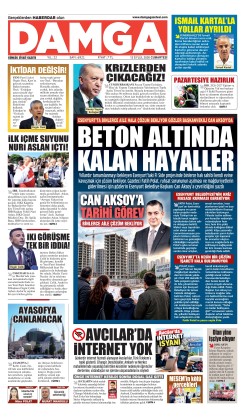 DAMGA 12 Eylül Cumartesi Sayfaları