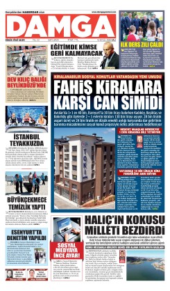 DAMGA 15 Eylül Salı Sayfaları
