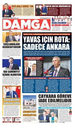 DAMGA 25 Eylül Cuma Sayfaları