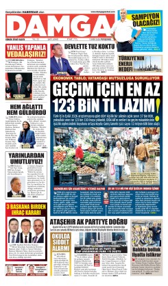 DAMGA 1 Ekim Perşembe Sayfaları