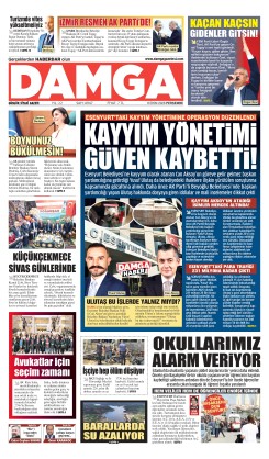 DAMGA 8 Ekim Perşembe Sayfaları