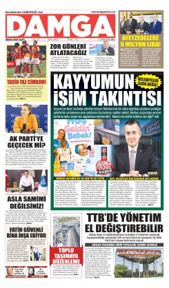 DAMGA 13 Ekim Salı Sayfaları