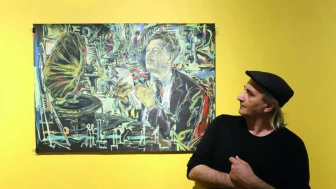 Edebiyat ve tarihin portleri tuvalde