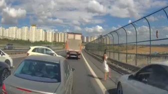 Viyadükteki kediyi kurtarmaya çalışan kadına araba çarptı