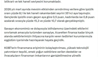 Cevdet Yılmaz: İşsizliği azaltmayı ve toplumsal refahı artırmayı amaçlıyoruz