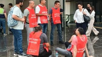 İBB önünde hak arıyorlar