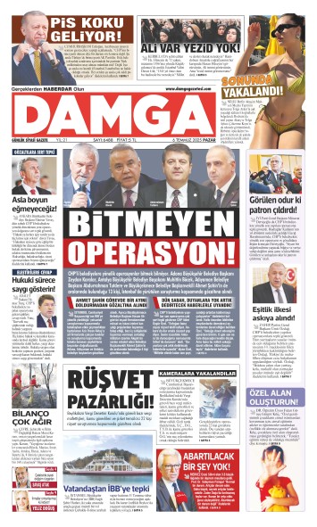 DAMGA 6 Temmuz 2025 Pazar Sayfaları