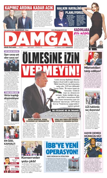 DAMGA 19 Temmuz 2025 Cumartesi Sayfaları