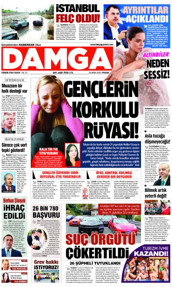 DAMGA 26 Ekim Pazar Sayfaları