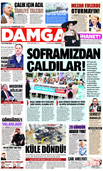 DAMGA 15 Ocak Perşembe Sayfaları