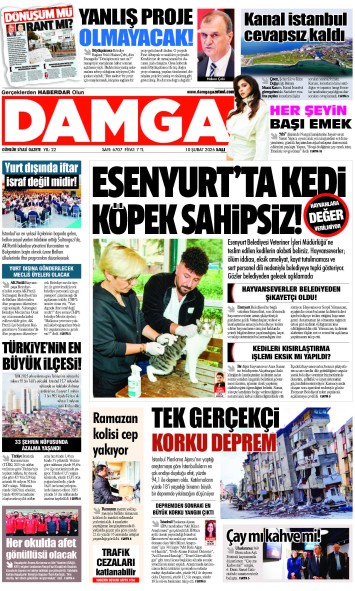 DAMGA 10 Şubat Salı Sayfaları