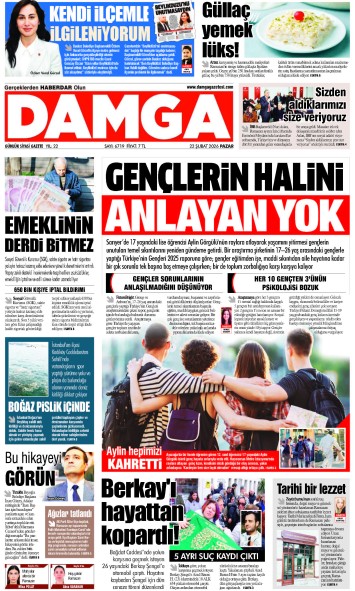 DAMGA 22 Şubat Pazar Sayfaları