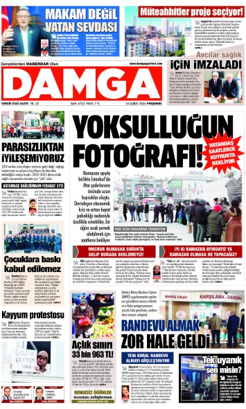 DAMGA 26 Şubat Perşembe Sayfaları