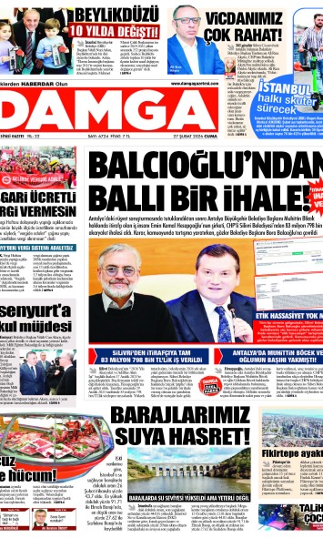 DAMGA 27 Şubat Cuma Sayfaları