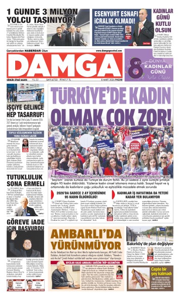 DAMGA 8 Mart Pazar Sayfaları