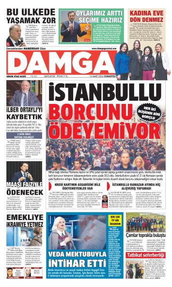 DAMGA 14 Mart Cumartesi Sayfaları